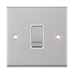 Selectric 7MPRO-106 Push Marked Press X-Rated Plate Switch c/w White Insert 10A Satin Chrome