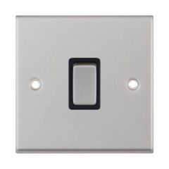 Selectric 7MPRO-215 DP Plate Switch c/w Black Insert 20A Satin Chrome
