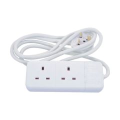 Selectric 8828/13/2M 2 Gang Extension Lead LGA Bag 13A 2m White