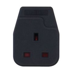 Selectric Socket 1 Gang Trailing 13A Black