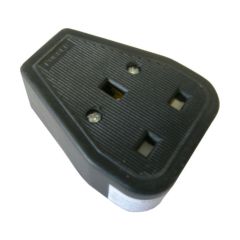 Selectric 9128RB 1 Gang Trailing HD Socket Bulk 13A Black