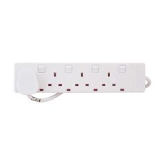 Selectric 9494/13/2M 4 Gang Square Individually Switched Extension Lead LGA Bag 13A 2m White