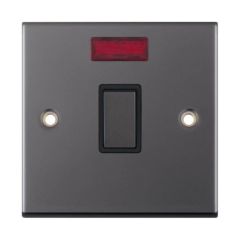 Selectric DSL416 DP c/w Neon Black Insert Switch Metal Clear Box 20A Nickel