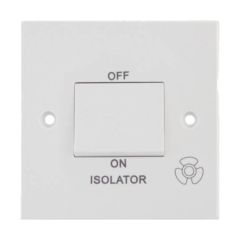 Selectric LG208 3P Fan Isolator Black Insert Switch Bulk 10A White