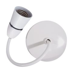 Selectric LG9492W Pre-wired Clear Base T2 E27 Pendant Bulk 100W 6in White
