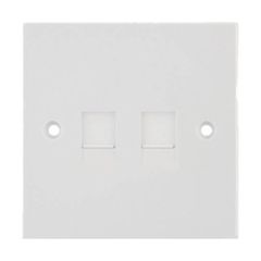 Selectric NLGRJ45/2 2 Gang RJ45 Flush Socket Bulk White