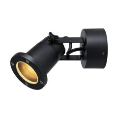 SLV 1002867 NAUTILUS 25 Surface GU10 QPAR51 Wall Light 11W 220-240V 13.5x17x9.8x9.8cm Black Aluminium