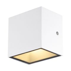 SLV 1005149 SITRA S Single Square LED 3/4K Wall Light 105Deg CRI80 IP44 IK05 6.2W 580/620lm 240V 11.8x11x8.4cm Aluminium