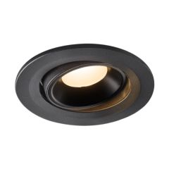 SLV 1005343 NUMINOS MOVE S Recessed LED 3000K Downlight 55Deg CRI90 IP20 IK02 8.6W 690lm 10x6.35cm Black/Black