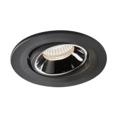 SLV 1005360 NUMINOS MOVE S Recessed LED 4000K Downlight 40Deg CRI90 IP20 IK02 8.6W 750lm 10x6.35cm Black/Chrome