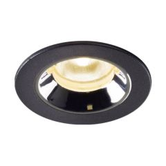 SLV 1005522 NUMINOS XS Recessed LED 3000K Downlight 40Deg CRI90 IP20 IK02 7W 700lm 6.5x4.5cm Black/Chrome