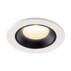 SLV 1005547 NUMINOS XS Recessed LED 4000K Downlight 40Deg CRI90 IP20 IK02 7W 700lm 6.5x4.5cm White/Black