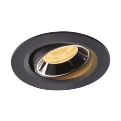 SLV 1005558 NUMINOS MOVE XS Recessed LED 2700K Downlight 40Deg CRI90 IP20 IK02 7W 650lm 8x5.5cm Black/Chrome