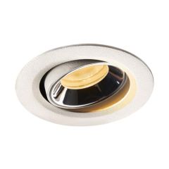 SLV 1005567 NUMINOS MOVE XS Recessed LED 2700K Downlight 40Deg CRI90 IP20 IK02 7W 650lm 8x5.5cm White/Chrome