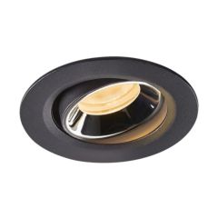 SLV 1005576 NUMINOS MOVE XS Recessed LED 3000K Downlight 40Deg CRI90 IP20 IK02 7W 700lm 8x5.5cm Black/Chrome