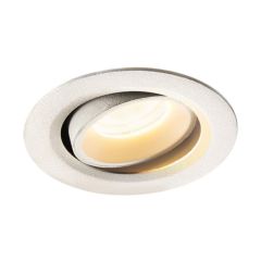 SLV 1005587 NUMINOS MOVE XS Recessed LED 3000K Downlight 55Deg CRI90 IP20 IK02 7W 720lm 8x5.5cm White/White