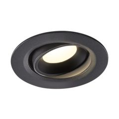 SLV 1005595 NUMINOS MOVE XS Recessed LED 4000K Downlight 55Deg CRI90 IP20 IK02 7W 710lm 8x5.5cm Black/Black