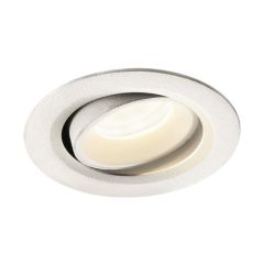 SLV 1005599 NUMINOS MOVE XS Recessed LED 4000K Downlight 20Deg CRI90 IP20 IK02 7W 750lm 8x5.5cm White/White