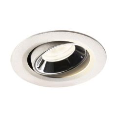 SLV 1005608 NUMINOS MOVE XS Recessed LED 4000K Downlight 55Deg CRI90 IP20 IK02 7W 740lm 8x5.5cm White/Chrome