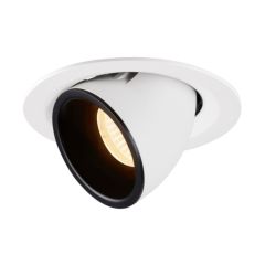 SLV 1005936 NUMINOS M Gimble LED 2700K Downlight 55Deg UGR22 17.5W 1460lm 500mA 13.5x9.5cm White/Black