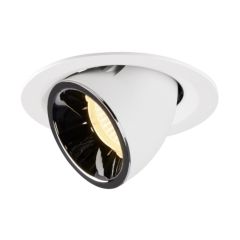 SLV 1005956 NUMINOS M Gimble LED 3000K Downlight 55Deg UGR22 17.5W 1550lm 500mA 13.5x9.5cm White/Chrome