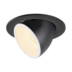 SLV 1005997 NUMINOS L Gimble LED 3000K Downlight 40Deg UGR22 25.4W 2300lm 700mA 16x11.5cm Black/White