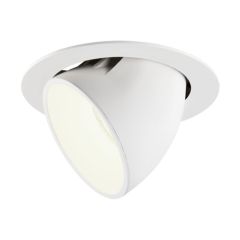 SLV 1006078 NUMINOS XL Gimble LED 4000K Downlight 40Deg UGR22 37.4W 3800lm 1000/1050mA 19x13.5cm White/White