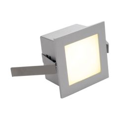 SLV 111262 FRAME BASIC Sq Recessed LED 3000K Wall Light CRI90 IP20 1W 40lm 350mA 9x9x6cm Grey Aluminium