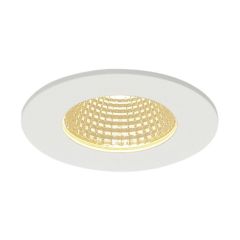 SLV 114421 PATTA-I Round Recessed LED 3000K Downlight 38Deg CRI90 IP20/65 c/w Driver 11W 910lm 220-240V 8x4.5cm Aluminium