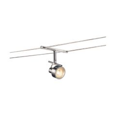 SLV 139132 SALUNA GX5.3 QR-C51 IP20 Spotlight 35W 12V 18.5x12.5x5.5cm Chrome Steel