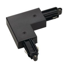 SLV 143060 Corner 1 Circuit Earth On Inside Connector 16A 220-240V 10.4x10.4x1.8cm Black Polycarbonate