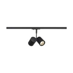 SLV 143430 BIMA 1 Circuit Double Spotlight GU10 QPAR51 IP20 2x50W 220-240V 8x14x6cm Black Aluminium