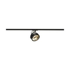 SLV 143540 KALU TRACK 1 Circuit GU10 QPAR111 Spotlight IP20 75W 230V 15.5x12cm Black Aluminium