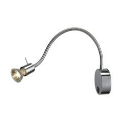 SLV 146692 DIO FLEX PLATE GU10 QPAR51 IP20 Wall Light 50W 230V 40x3.8x3.5cm Chrome Aluminium