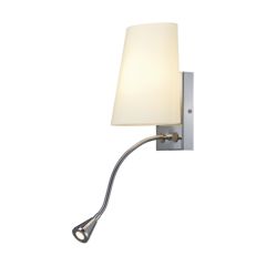 SLV Wall Light COUPA FLEX G9 QT14 LED 3000K 30Deg CRI90 IP20 40W/3.4W 175lm 240V 20x12.5x23cm Chrome Steel