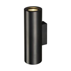SLV 151800 ENOLA B Up/Down Round Wall Light GU10 QPAR51 IP20 2x50W 220-240V 22x8.5x6.8cm Black Aluminium
