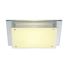 SLV Luminaire GLASSA E27 A60 Square IP20 2x60W 220-240V 39x39x8.4cm Transparent