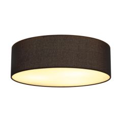 SLV Ceiling Light TENORA E27 TC-SE Round IP20 3x23W 230V 50x17cm Black Steel