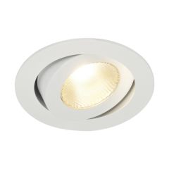 SLV 161271 CONTONE Round Recsd LED 2000-3000K Downlight Tiltable 30Deg CRI90 IP20 16W 890lm 240V 13.7x9.2cm Aluminium