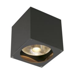 SLV 229565 THEO Square GU10 QPAR111 IP44 Wall Light 75W 230V 13.5x13cm Anthracite Aluminium