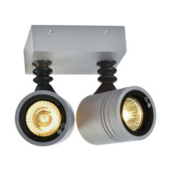 SLV 233094 MYRA WALL Double GU10 QPAR51 IP55 Light 50W 220-240V 14.6x9.8x14.4cm Grey Aluminium