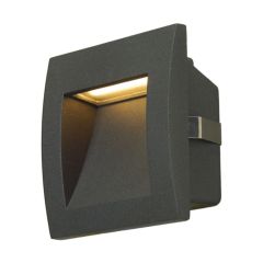 SLV 233605 DOWNUNDER OUT S Recsd LED 3000K Wall Light CRI90 IP55 1.7W 65lm 220-240V 9x9x5cm Anthracite Aluminium