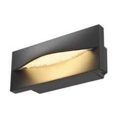 SLV 233635 ADI Recessed LED 3000K Wall Light IP55 CRI90 IK02 18W 870lm 100-277V 30x13x11.1cm Anthracite Aluminium
