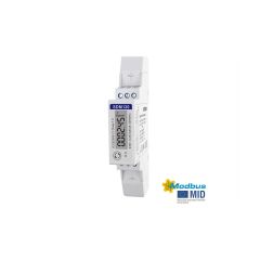Single Phase DIN Rail Digital kWH Meter, MID approved, Direct Connected, Modbus, Multifunction