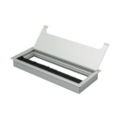 Tass ADG240 Rectangular Premium Desk Grommet 228x88mm Matt Aluminium