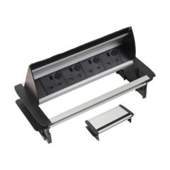 Tass IDP4 Power Unit Within Desk 4xSocket 4x5A 280x132mm Brushed Aluminium