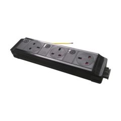 Tass PP3 Power Unit Under Desk 3xSocket 3x5A 273x42x62mm Black
