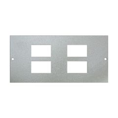 Tass STO284 Data Plate 4 Way LJ6C Module Cutouts 4x37x22mm 185x89mm Light Grey Galvanised Steel