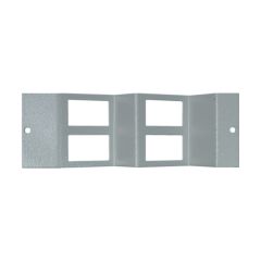 Tass STO285/W Data Plate 4 Way Wave LJ6C Module Cutouts 4x37x22mm 185x68mm Light Grey Galvanised Steel
