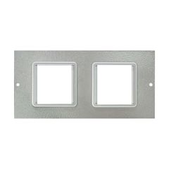 Tass STO294 Plate Euro Module 2x50mm 185x89mm Light Grey Galvanised Steel